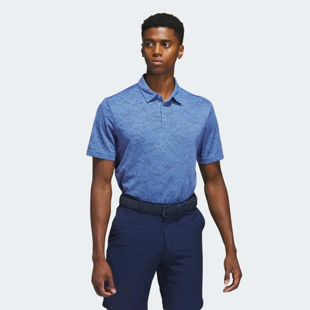 adidas Men's Textured Jacquard Golf Polo Shirt