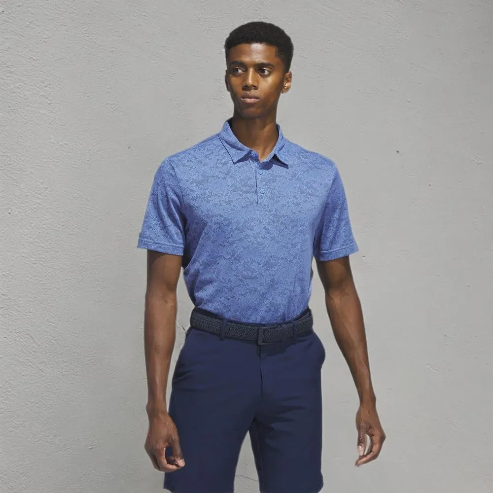 adidas Men's Textured Jacquard Golf Polo Shirt