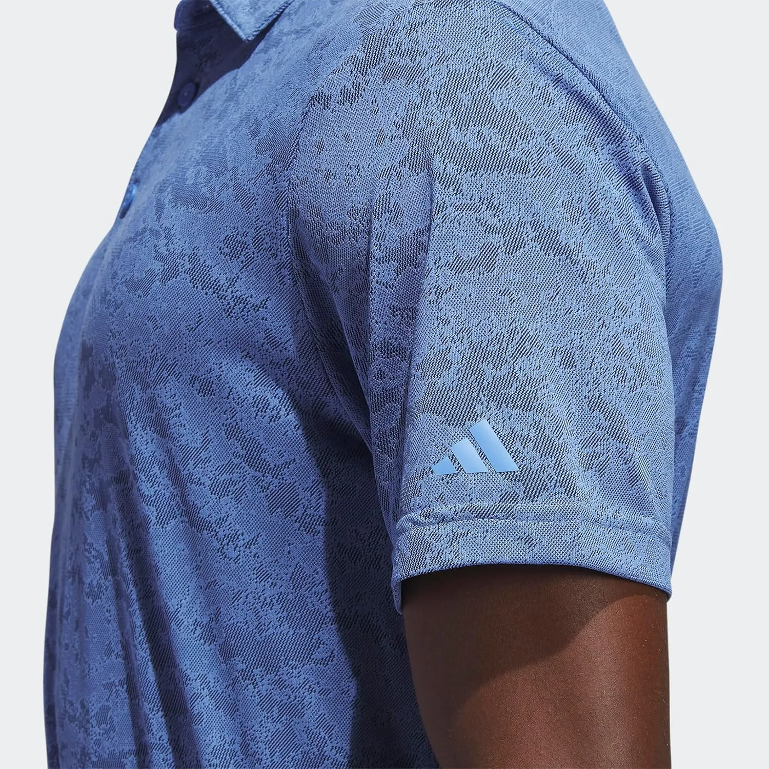 adidas Men's Textured Jacquard Golf Polo Shirt
