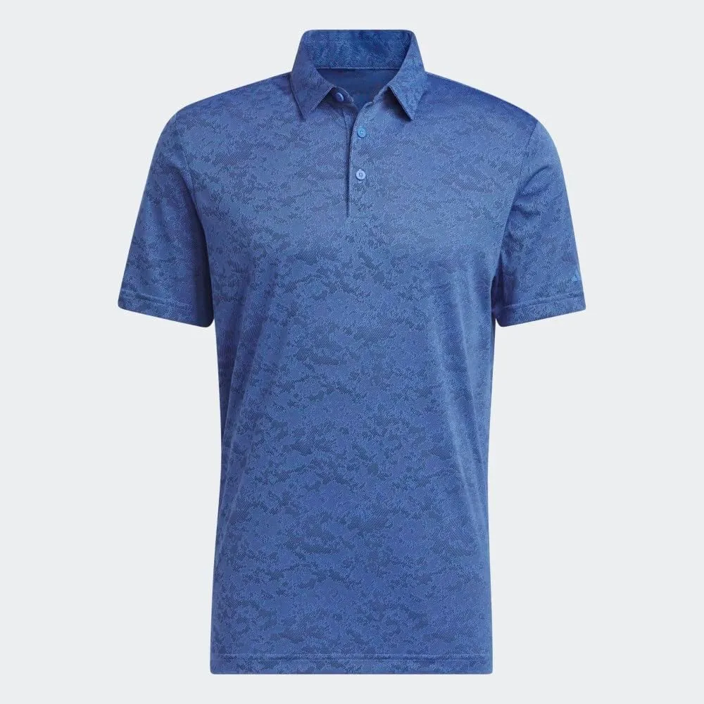 adidas Men's Textured Jacquard Golf Polo Shirt