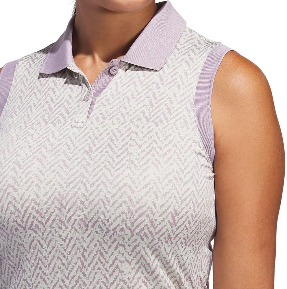 adidas Women's Ultimate365 Jacquard Sleeveless Polo Shirt