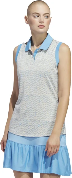 adidas Women's Ultimate365 Jacquard Sleeveless Polo Shirt
