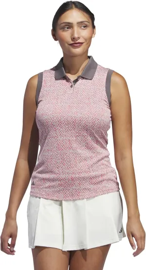 adidas Women's Ultimate365 Jacquard Sleeveless Polo Shirt