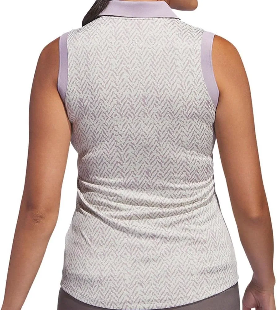 adidas Women's Ultimate365 Jacquard Sleeveless Polo Shirt