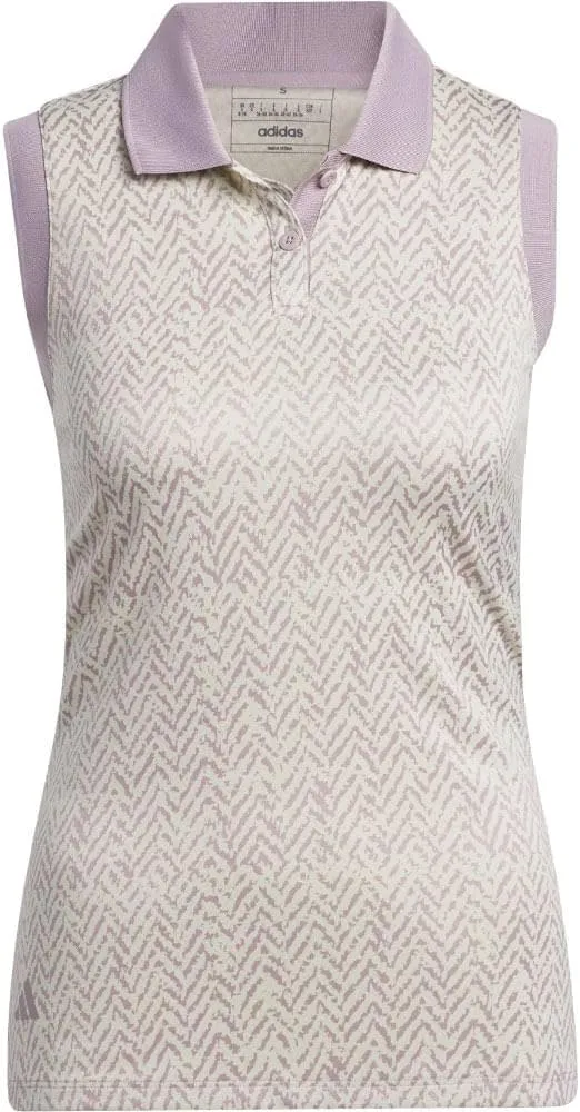 adidas Women's Ultimate365 Jacquard Sleeveless Polo Shirt
