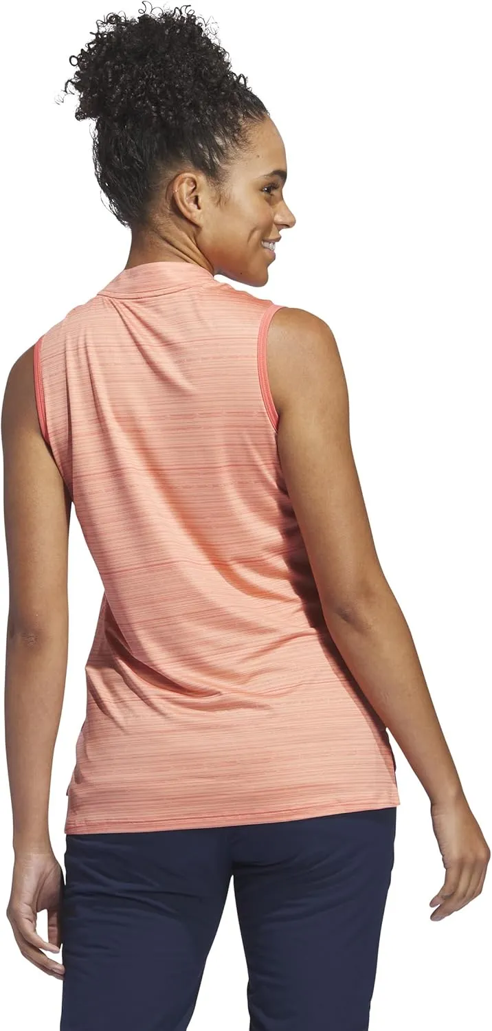 adidas Women's Ultimate365 Stripe Sleeveless Polo Shirt