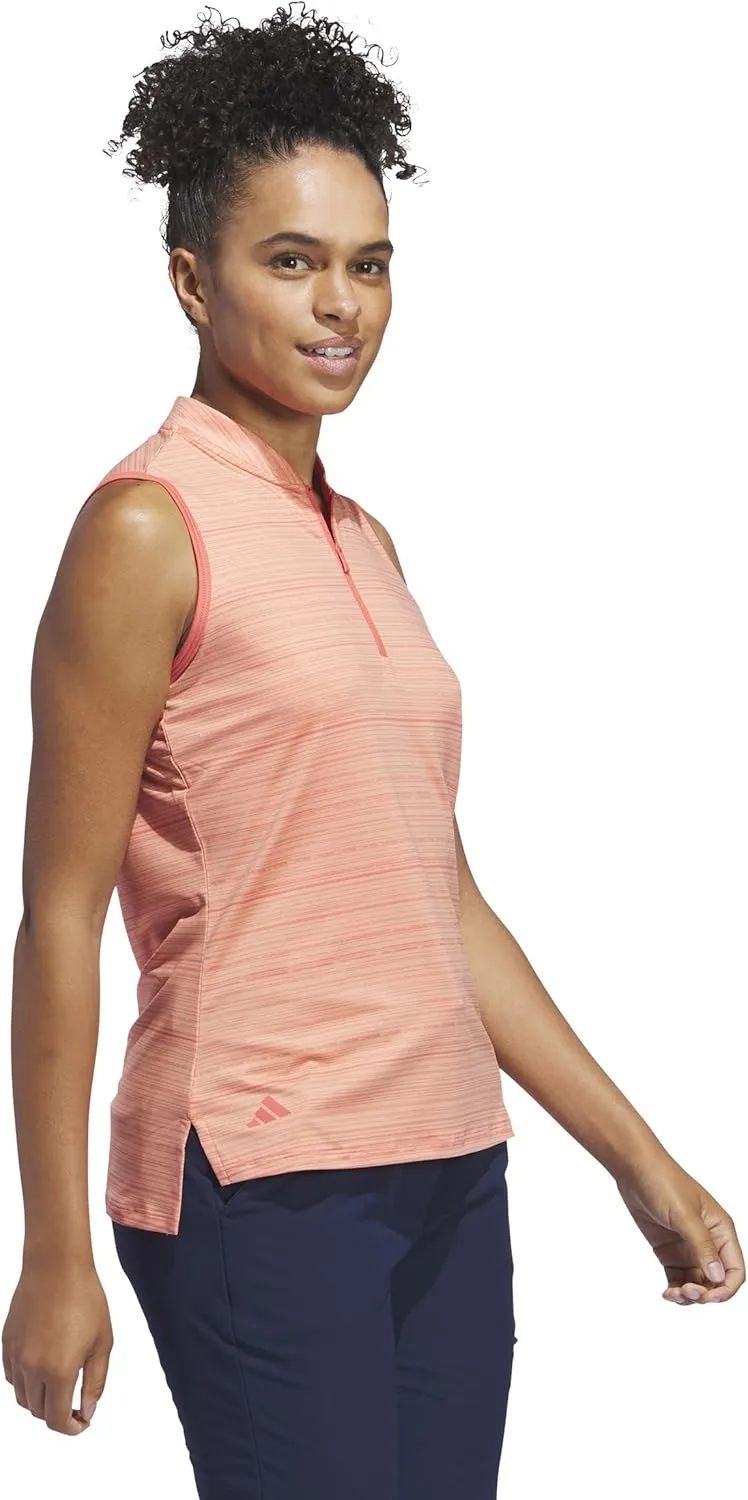 adidas Women's Ultimate365 Stripe Sleeveless Polo Shirt