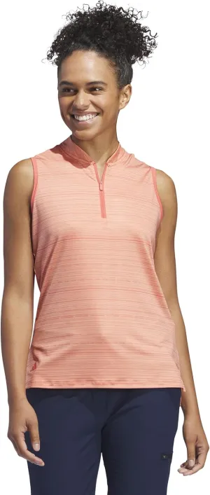 adidas Women's Ultimate365 Stripe Sleeveless Polo Shirt