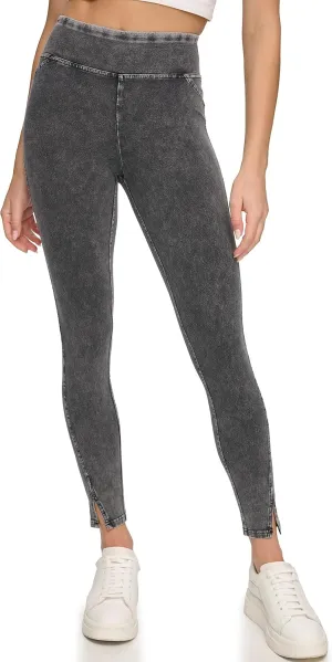 Andrew Marc Women's High Waist Faux Denim Full Length Legging, Regular and Plus Sizes
