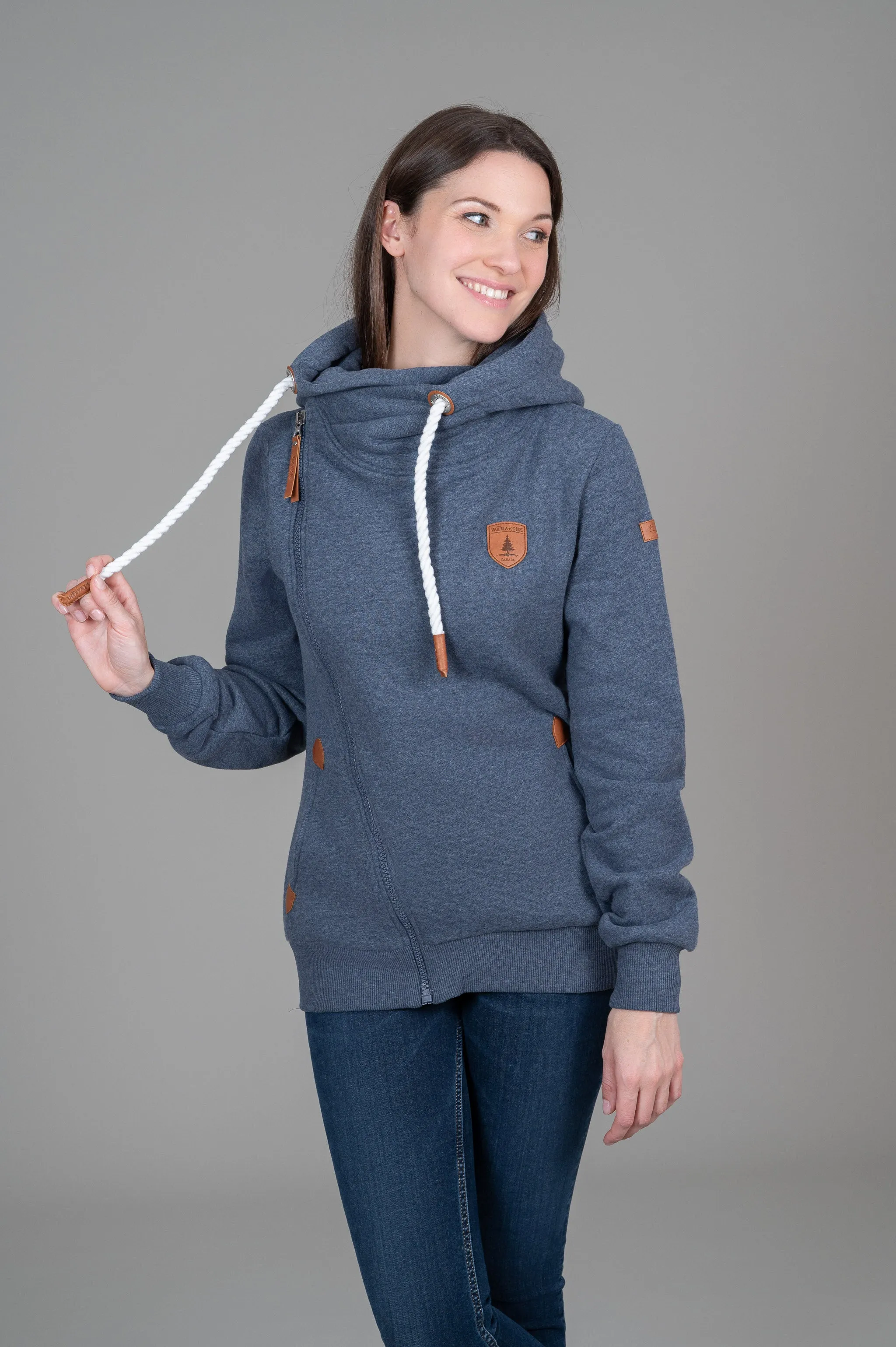 Athena Navy Full-Zip Hoodie