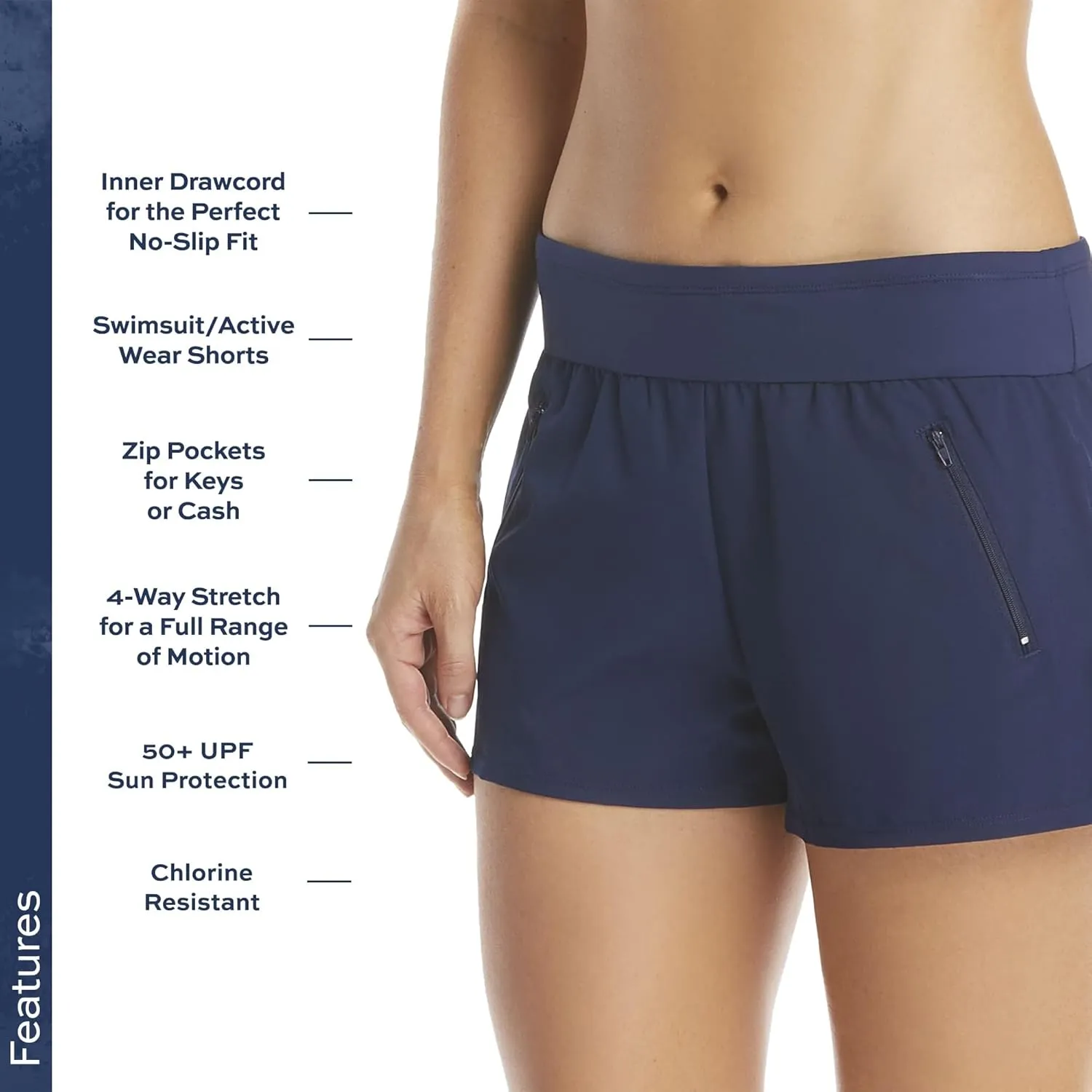 BEACH HOUSE April Swim Shorts with Inner Briefs  Quick Drying Women's Board Shorts Sizes 4-24 Plus