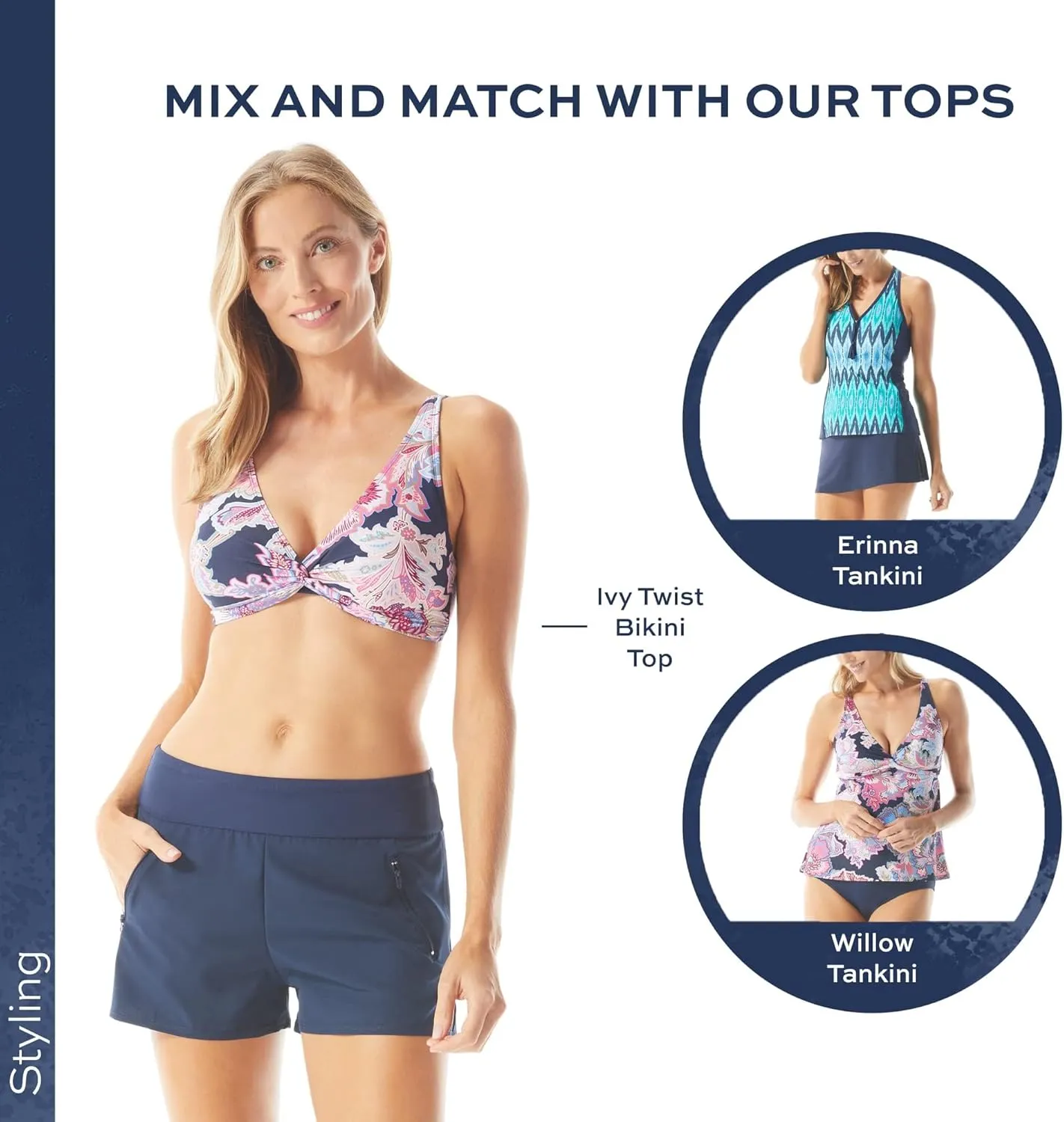 BEACH HOUSE April Swim Shorts with Inner Briefs  Quick Drying Women's Board Shorts Sizes 4-24 Plus