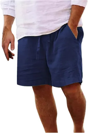 Black Shorts Men Cotton Men's Solid Summer Fashionable Men's pants Mens White Shorts Mens Stretch Cargo Mens Linen