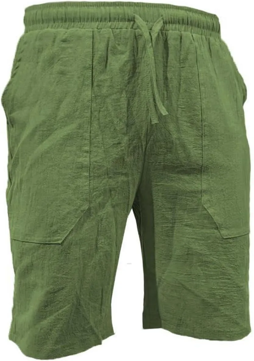 Black Shorts Men Cotton Men's Solid Summer Fashionable Men's pants Mens White Shorts Mens Stretch Cargo Mens Linen