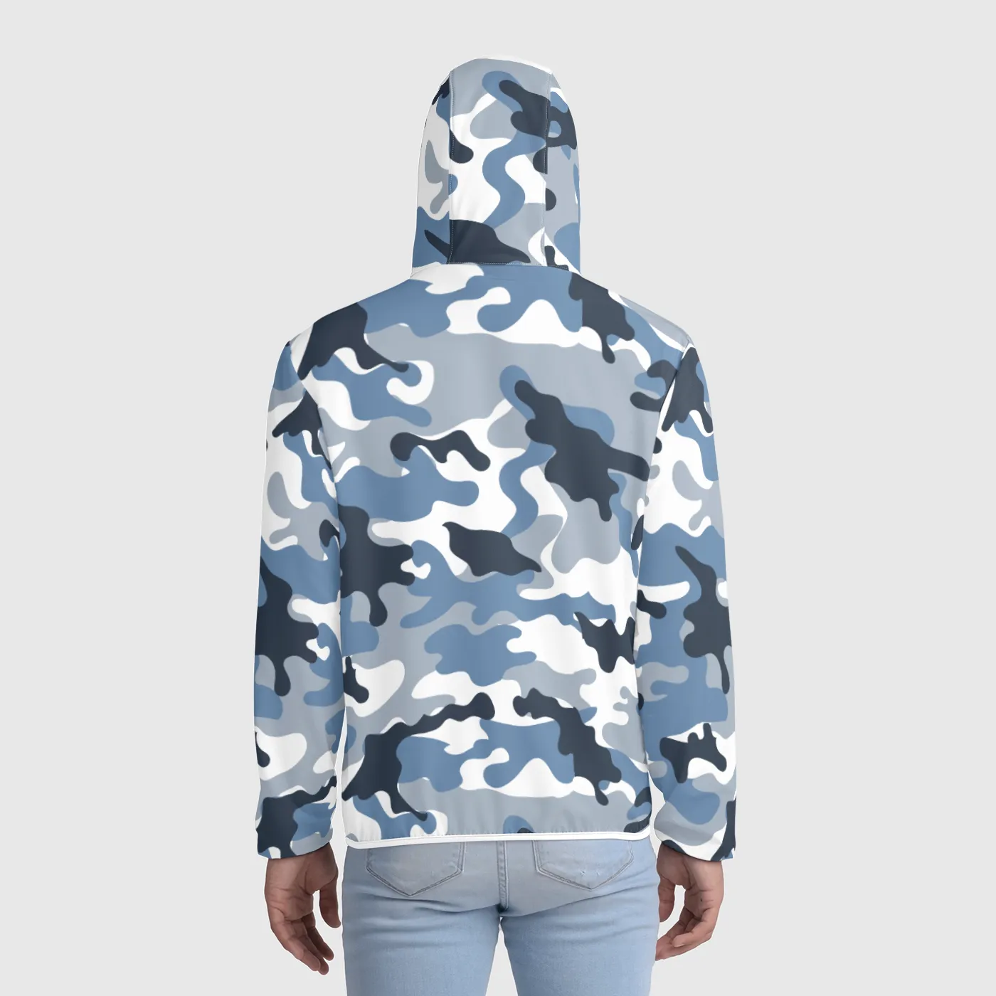 Blue Camo Windbreaker