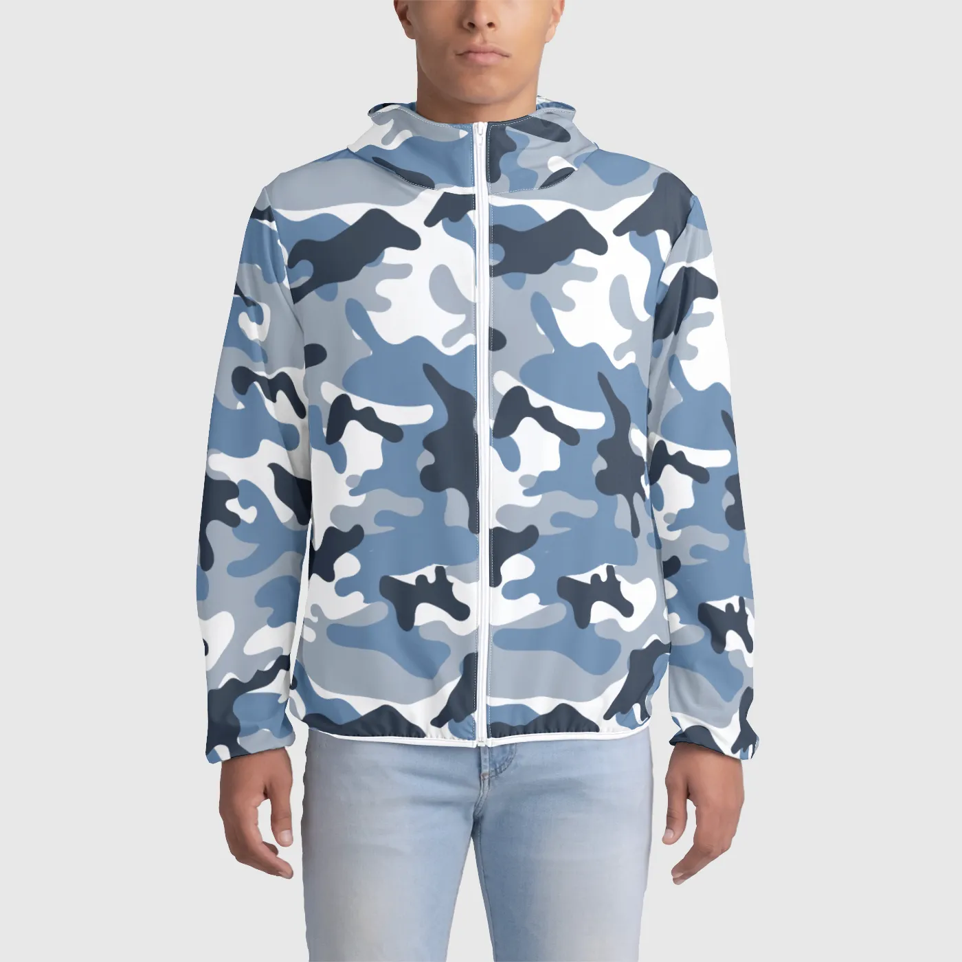 Blue Camo Windbreaker