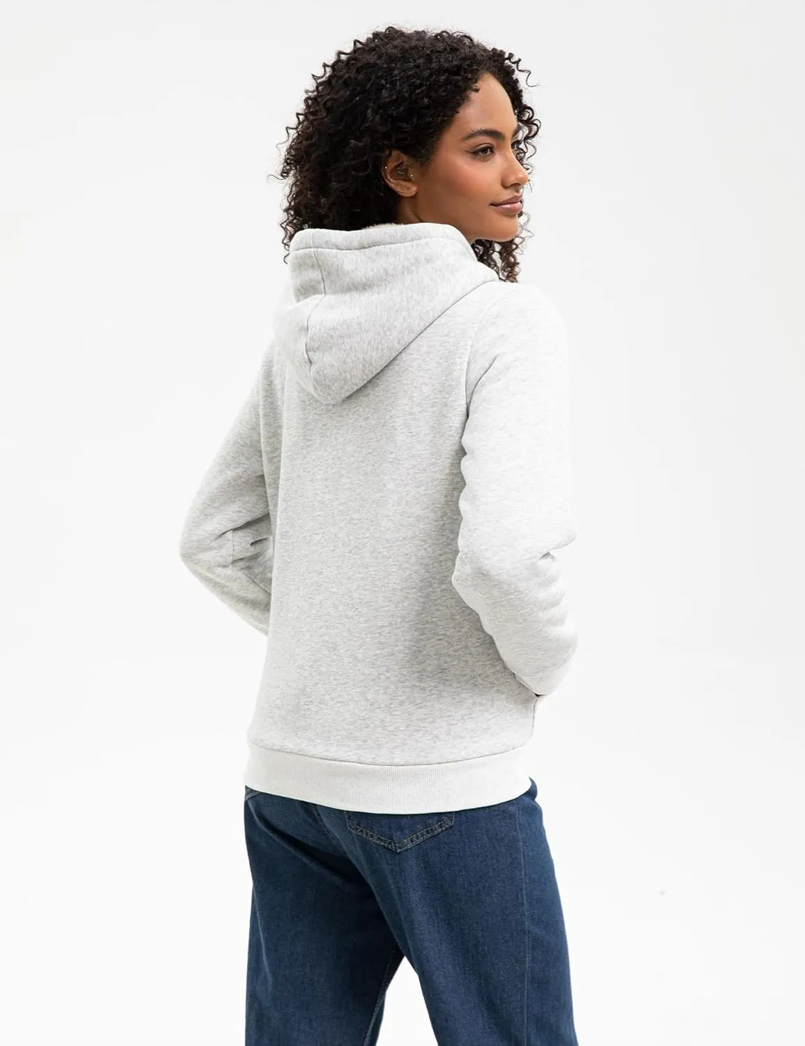 Bumeex Women' Sweatshirt,Sherpa-Lined Hoodie