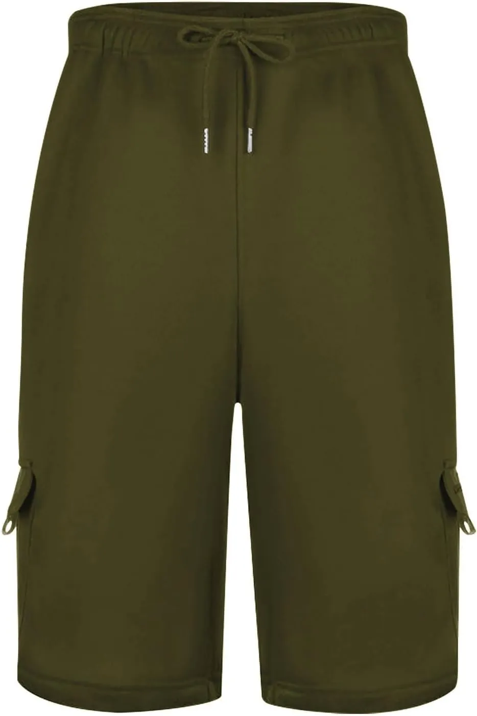 Cargo Shorts for Men Comfy Drawstring Elastic Waist Sports Sweat Shorts Lightweight Gym Workout Shorts Multi Pockets