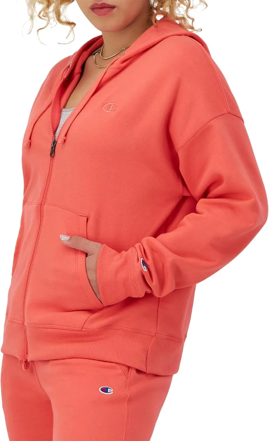 Champion Women's Full-zip Hoodie, Powerblend, Fleece Sweatshirt, Hoodie Sweatshirt for Women (Plus Size Available)