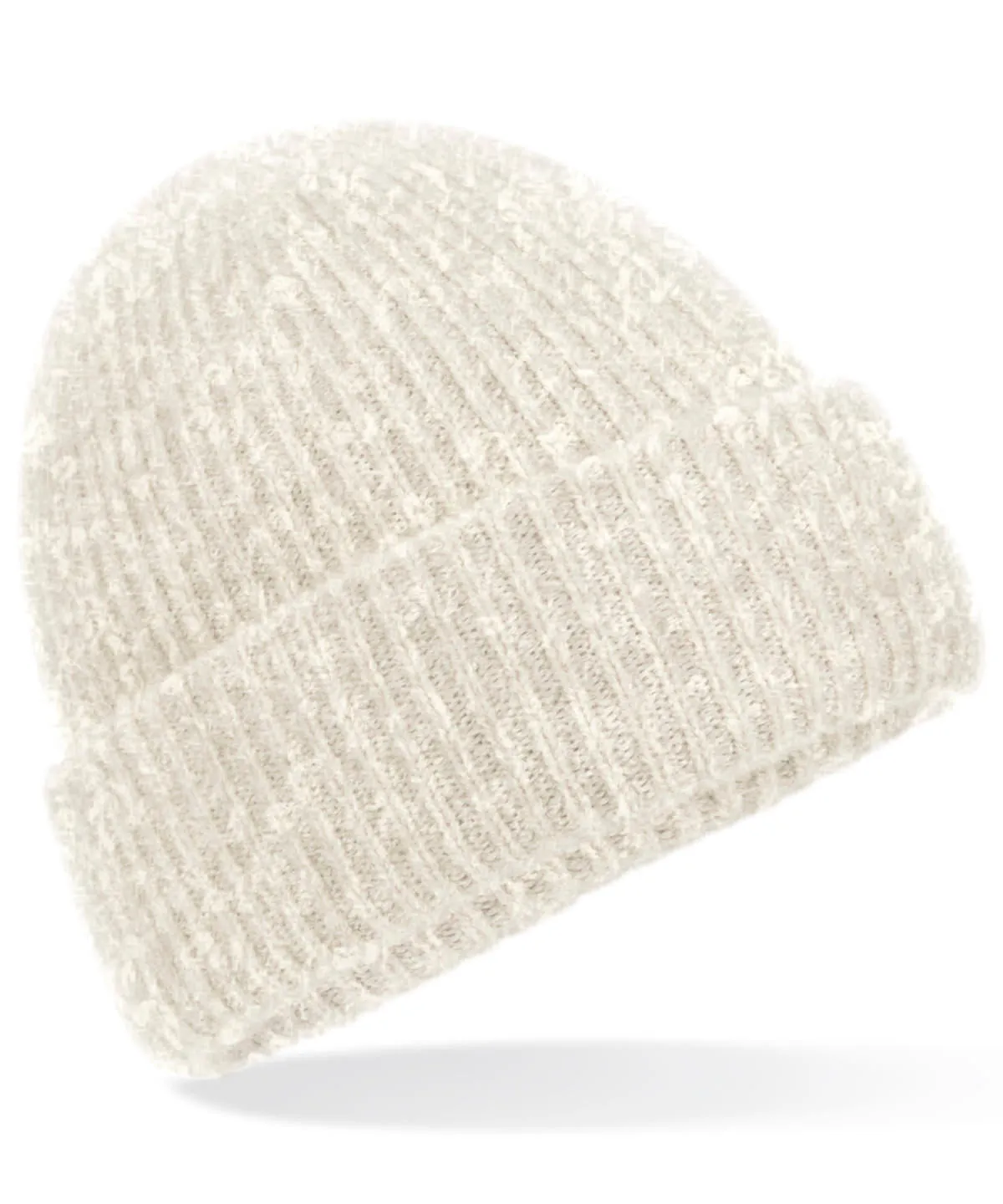 Cosy ribbed beanie | Almond Marl
