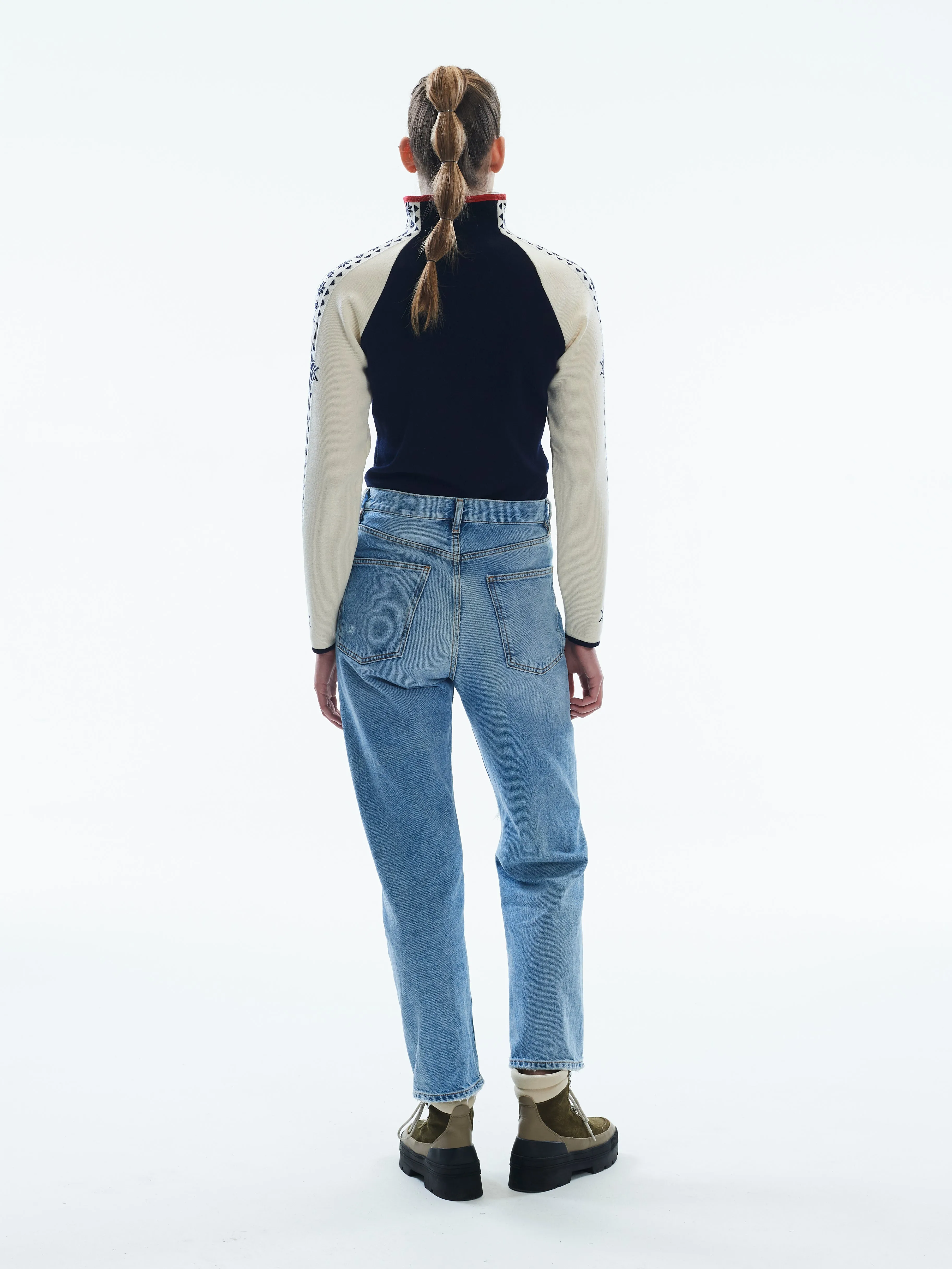 Dale of Norway - Geilo Women's Sweater - Navy/Off-White/Raspberry