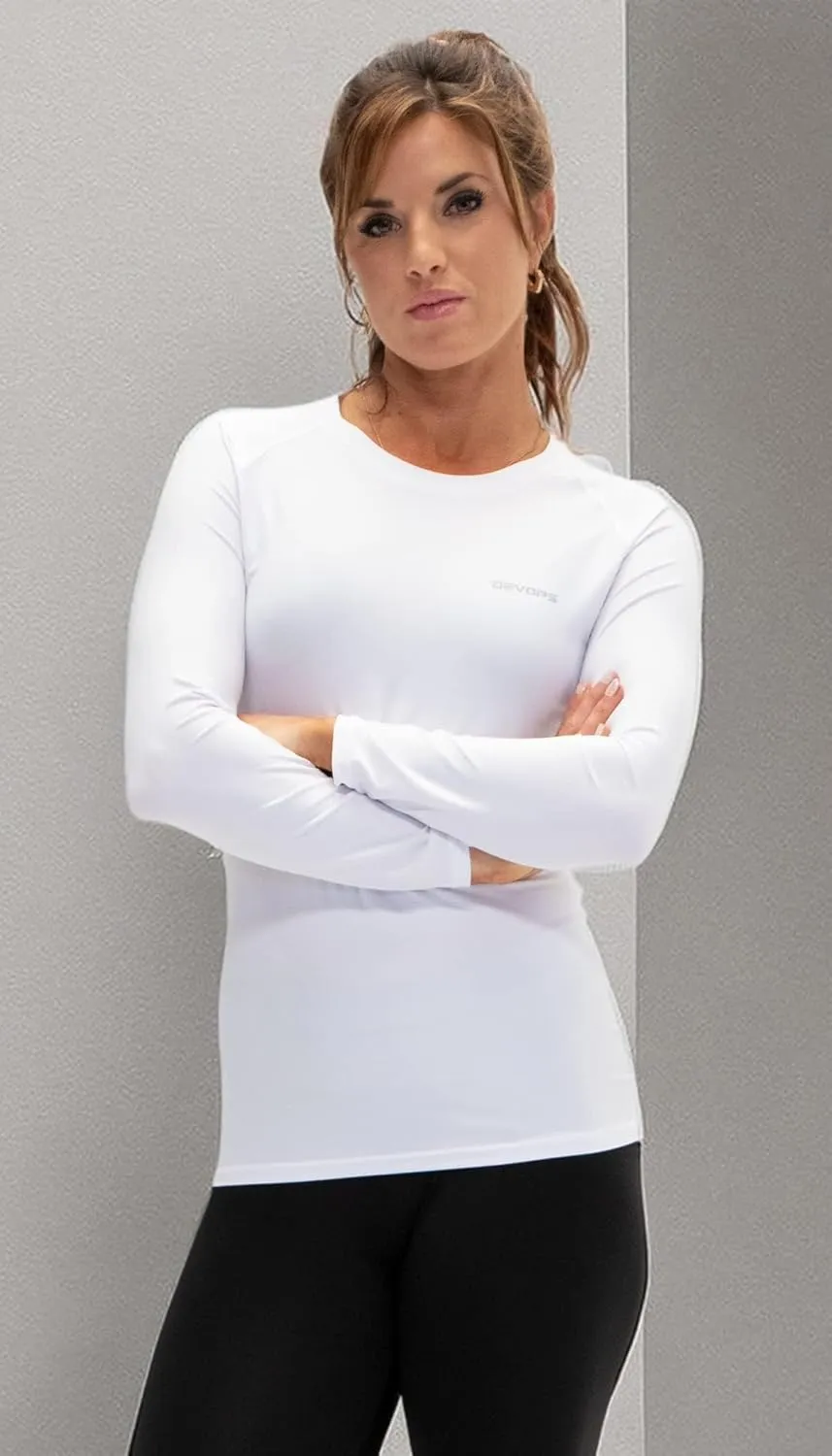 DEVOPS 3 Pack Women's Compression Shirt Dry Fit Long Sleeve Running Athletic T-Shirt Workout Tops