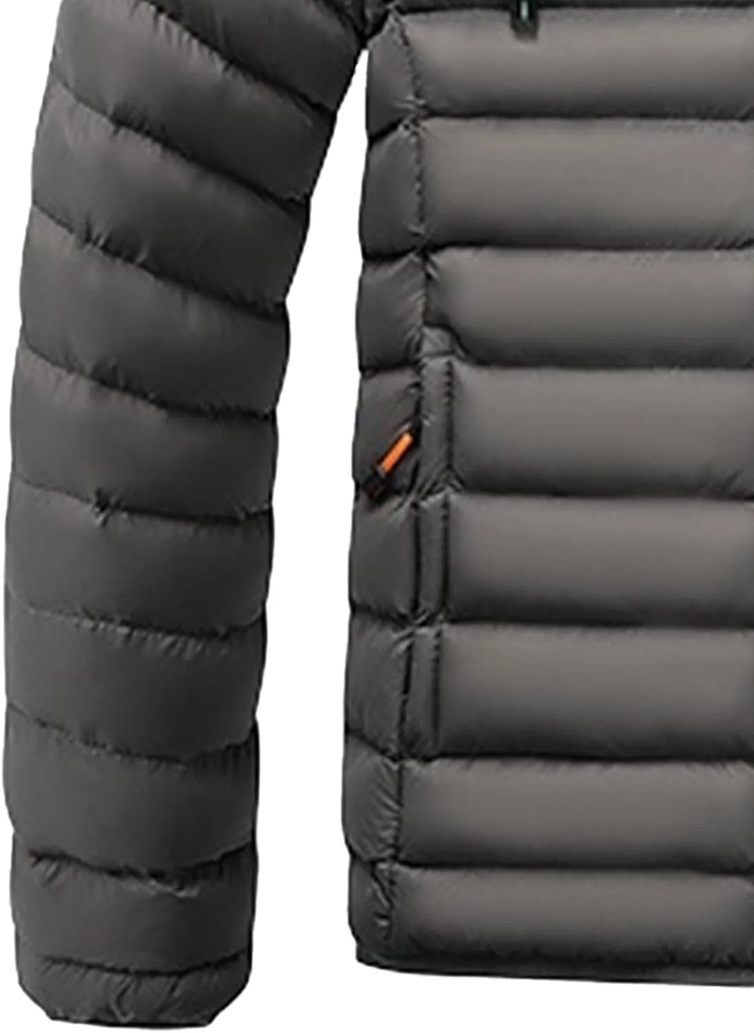 DGHM-JLMY Men's Lightweight Winter Slim Fit Hood Down Jacket Full Zip Puffer Quilted Hooded Pocket Zip Warm Thicken Coat Hood