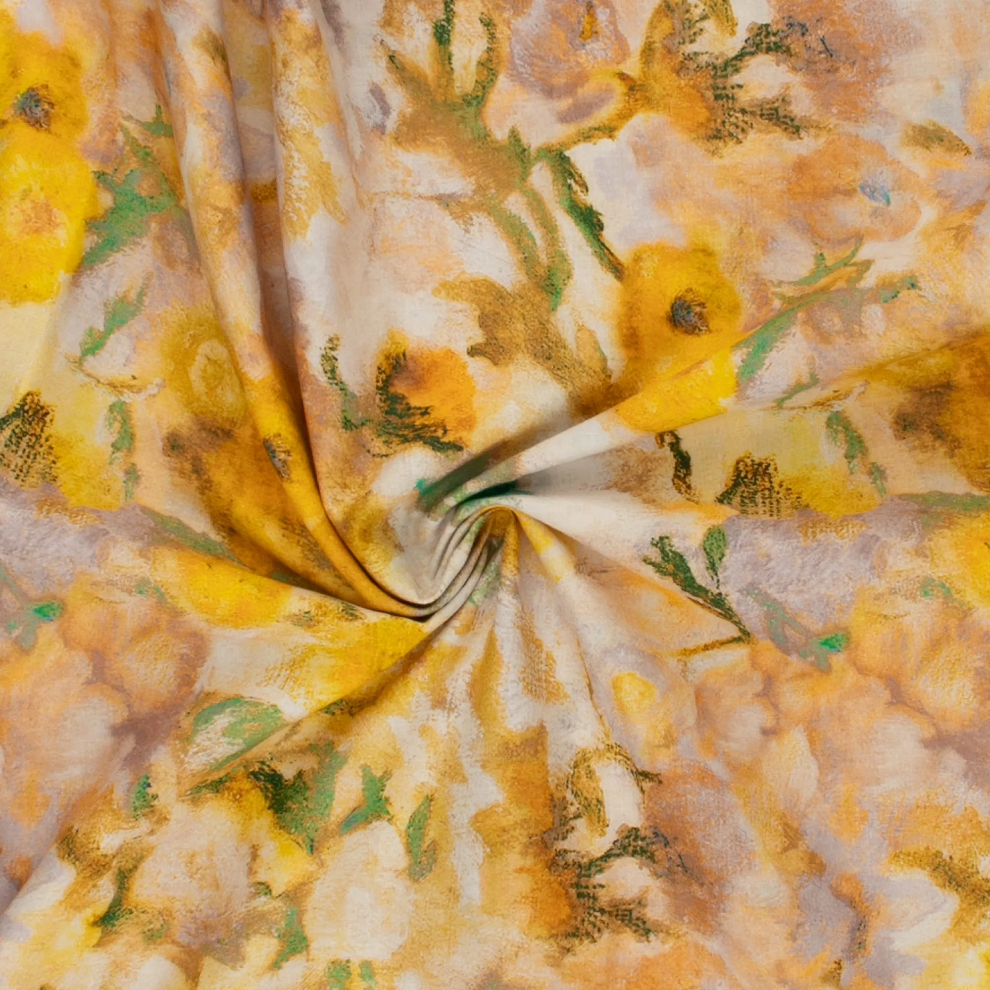 Digital Printed Voile - SOFIA - 004 - Golden