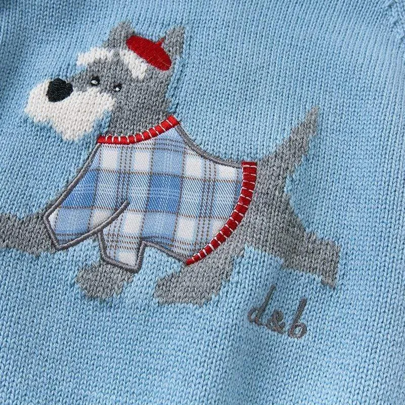 Dog Print Knit Sweater Vest