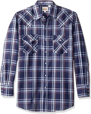 ELY CATTLEMAN Men's Long Sleeve Plaid Western Shirt