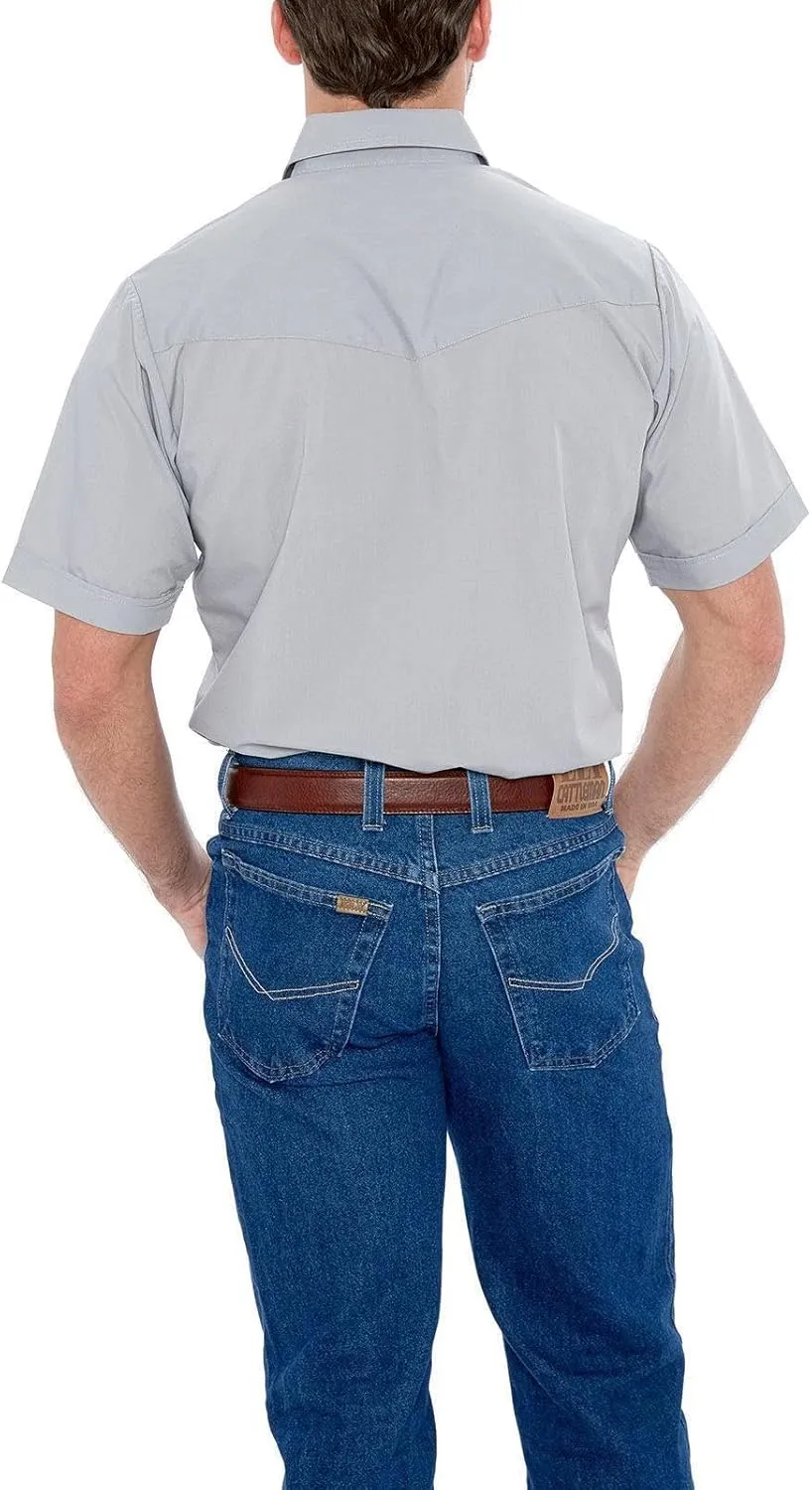 Ely Cattleman Men's Short Sleeve Solid Western Shirt