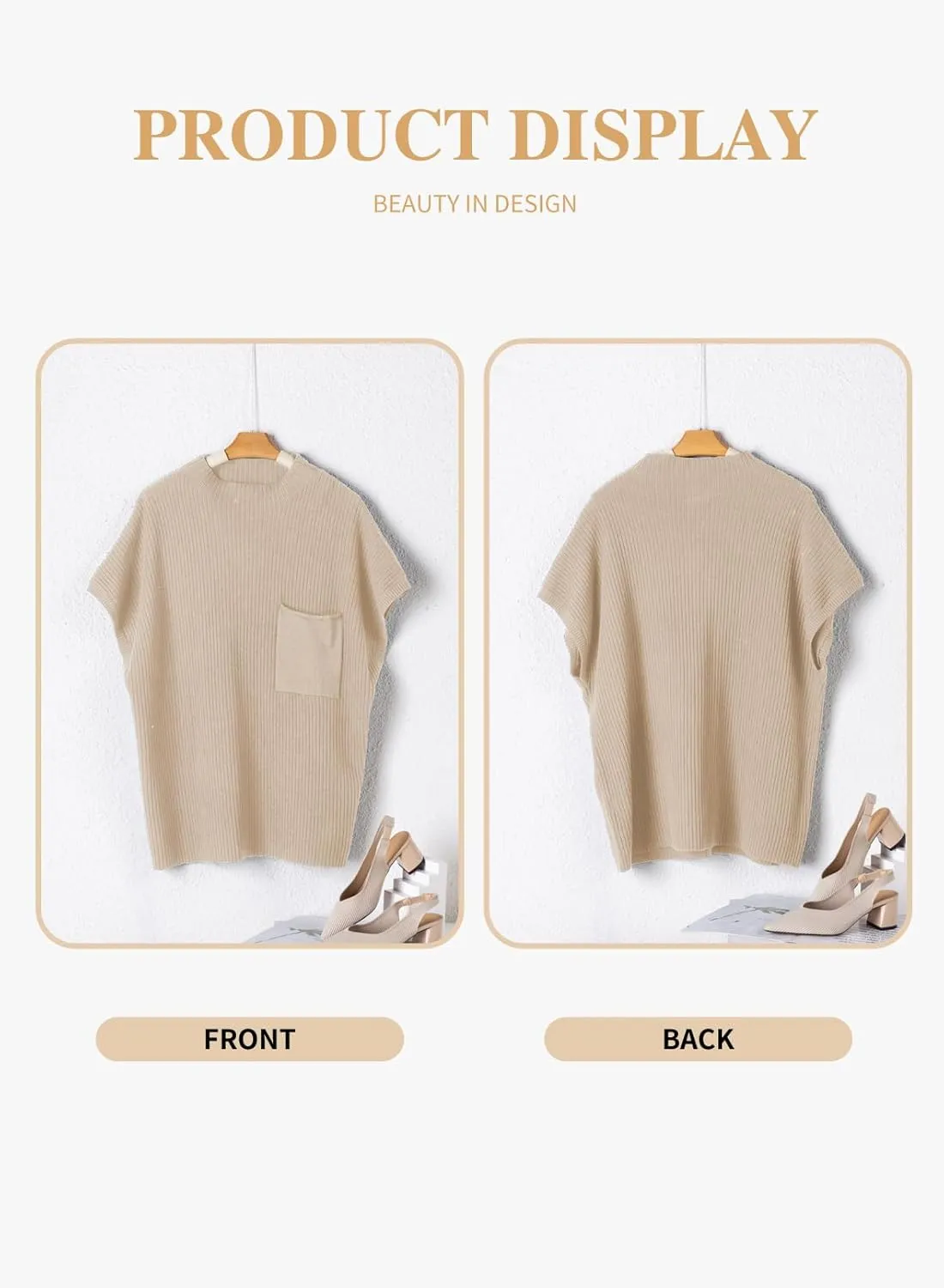 Eytino Womens Plus Size Tops Summer Cap Sleeve Crew Neck Casual Loose Solid Ribbed Knit Basic Tee Shirt(1X-5X)
