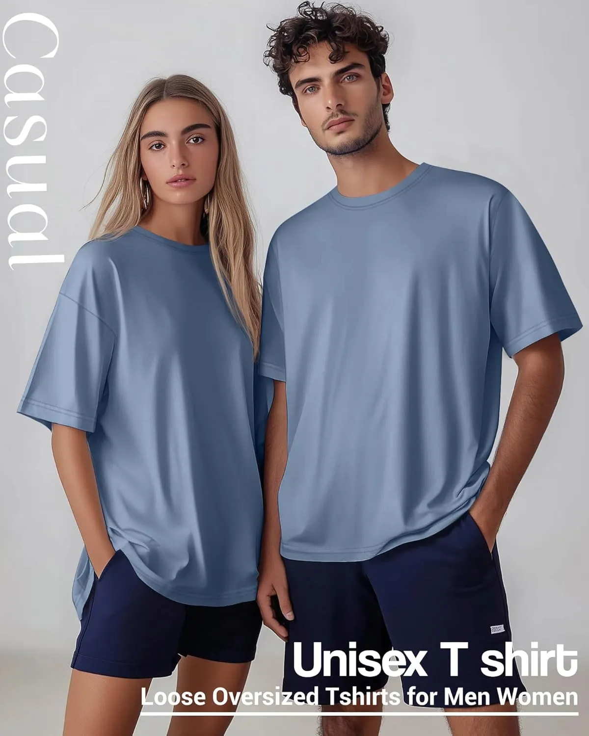 Ficerd Men's Big and Tall Shirt Short Sleeve Summer Cotton Tee Crew Neck Oversize Top Casual Loose Fit Knitted T Shirt M-7XL