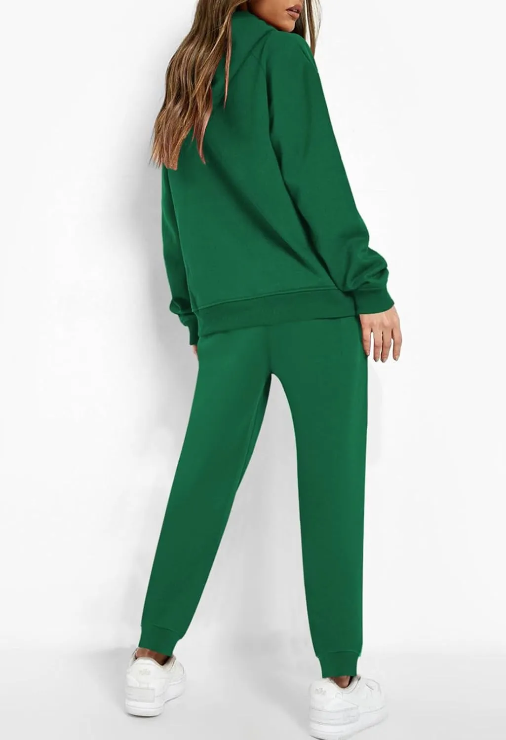 Fixmatti Women Pullover Hoodie Pockets Sweatpants Sport Jogger Sweatsuit