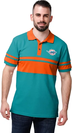 FOCO NFL Team Logo Polo Short Sleeve Shirt