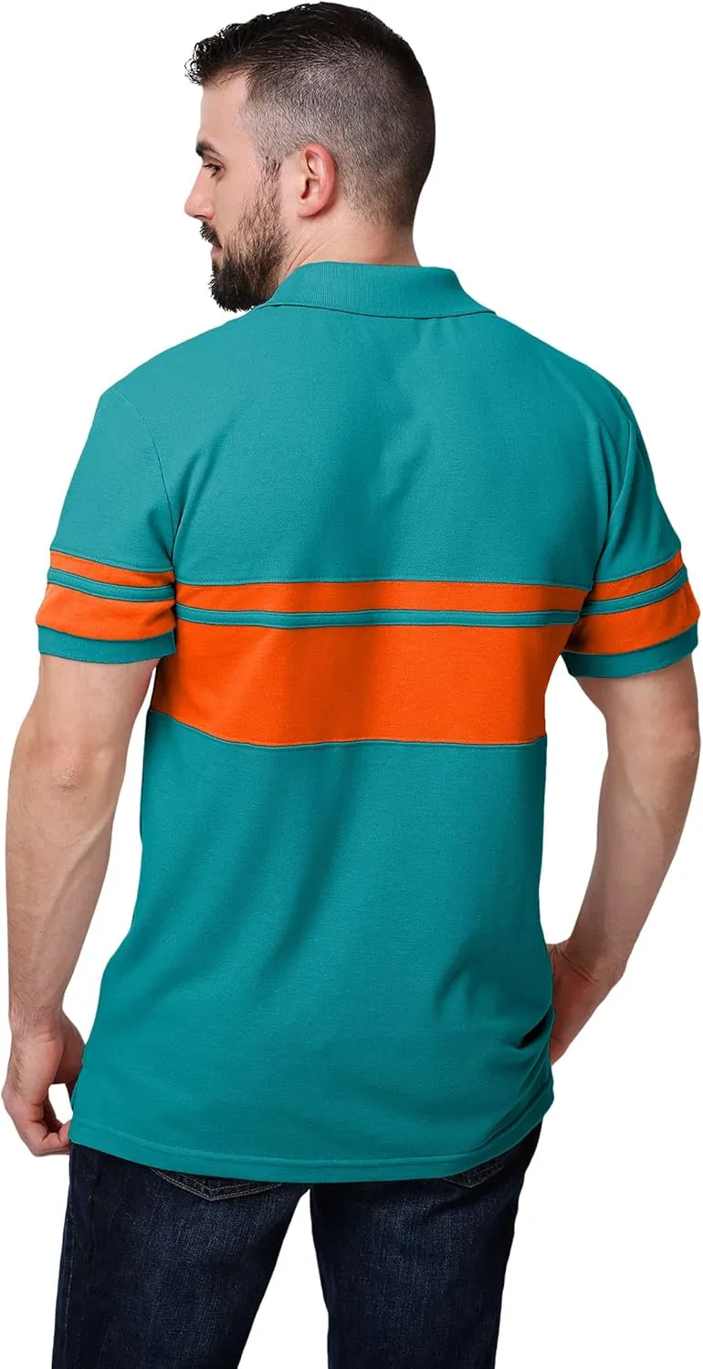 FOCO NFL Team Logo Polo Short Sleeve Shirt