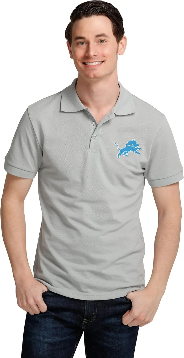 FOCO NFL Team Logo Polo Short Sleeve Shirt