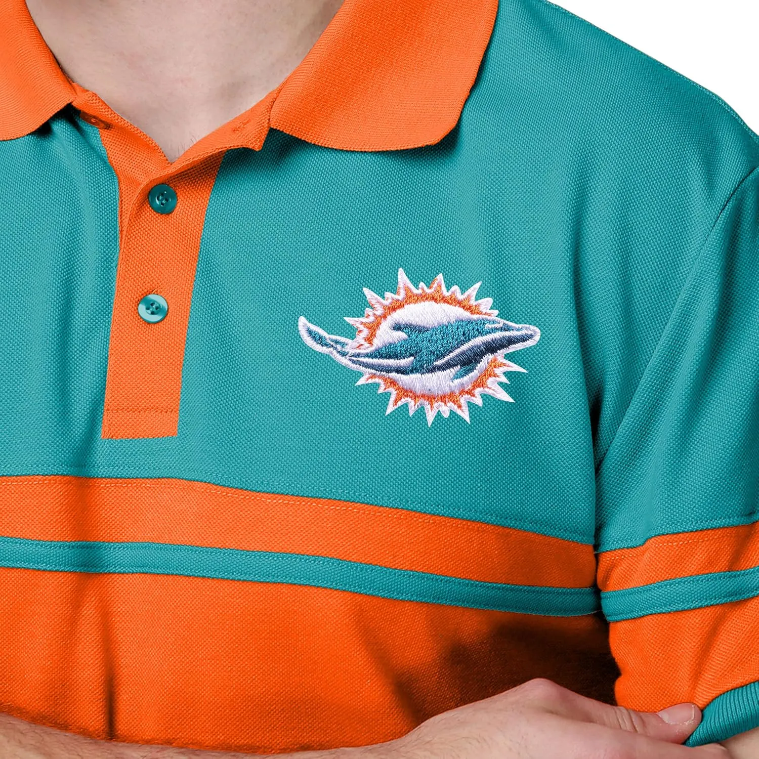FOCO NFL Team Logo Polo Short Sleeve Shirt