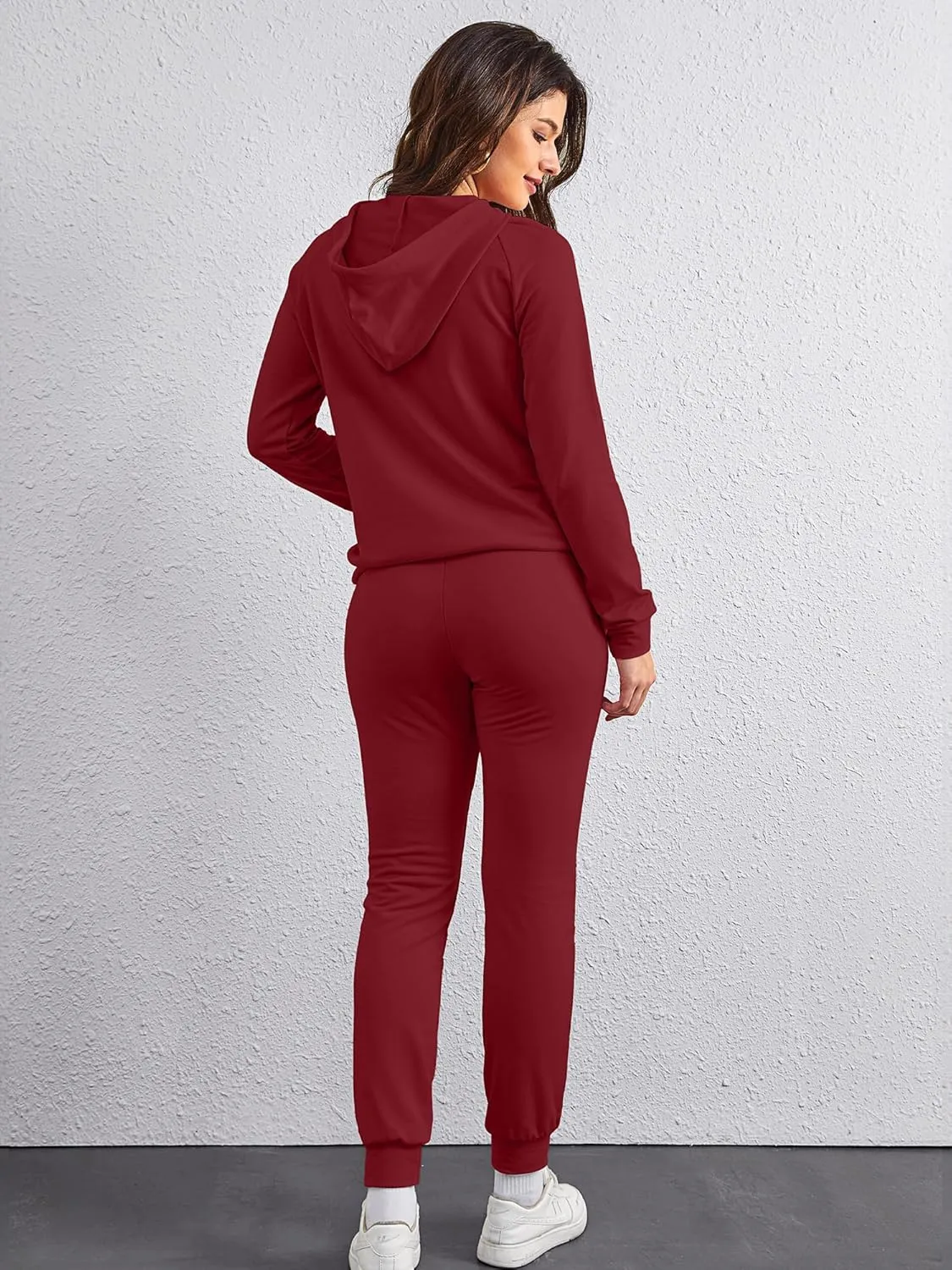 FUPHINE Women's Two Piece Outfits Sweatsuits Set Long Sleeve Pullover Hoodie and Jogger Sweatpants Tracksuit Lounge Sets