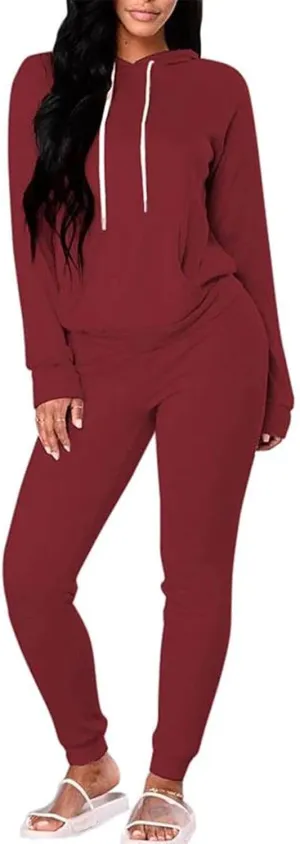 FUPHINE Women's Two Piece Outfits Sweatsuits Set Long Sleeve Pullover Hoodie and Jogger Sweatpants Tracksuit Lounge Sets