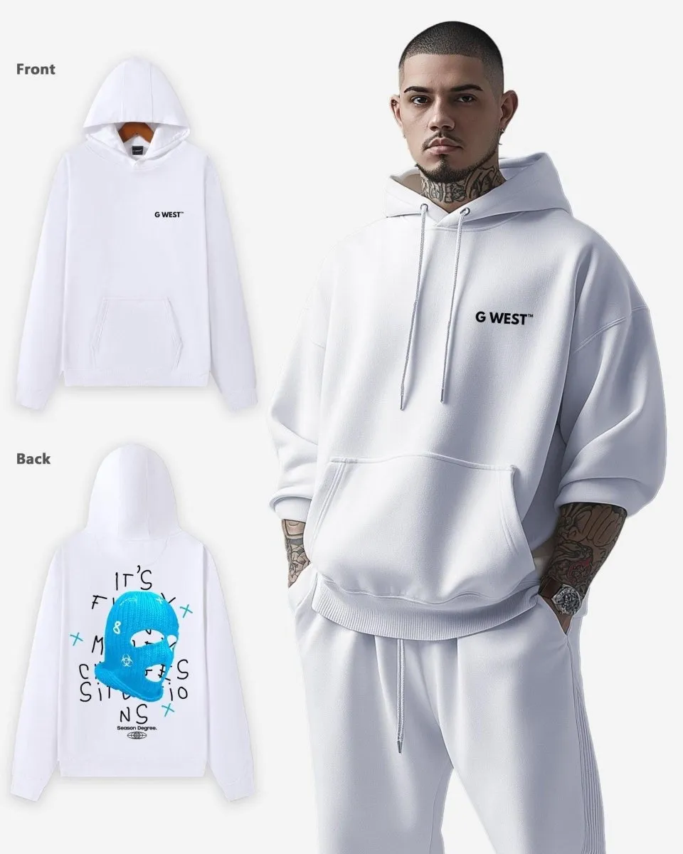 G West Blue Ski Mask Oversized Hoodie