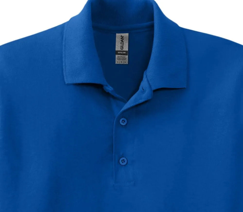 Gildan 8800 DryBlend Polo T-Shirts, Bulk Undershirts for Men Multipack - Create Color Pack - Men Sport Jersey Polo Tee Shirts