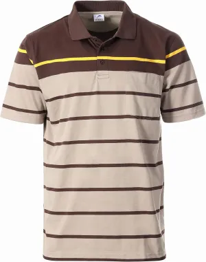 Gioberti Mens Single Stripe Polo Shirt with Pocket
