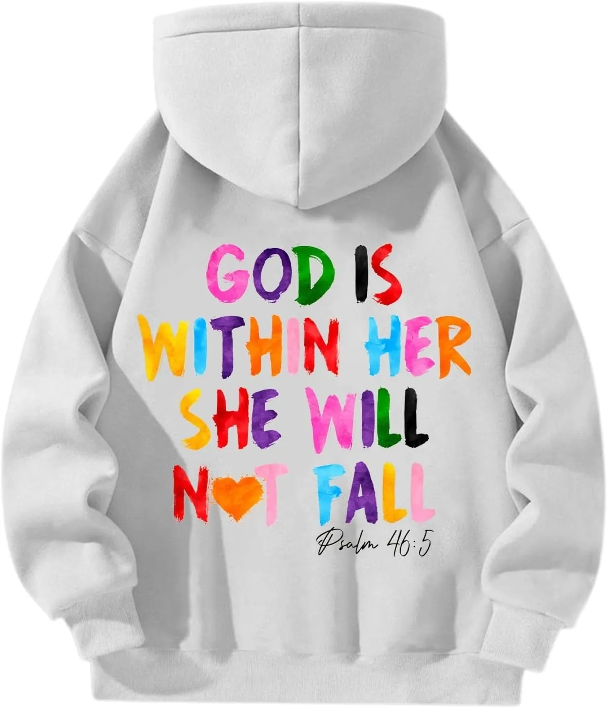 God Is Within Her She Will Not Fall Christian Hoodie For Women Bible Verse Half Zip Sweatshirt Preppy Teens Tops Unisex