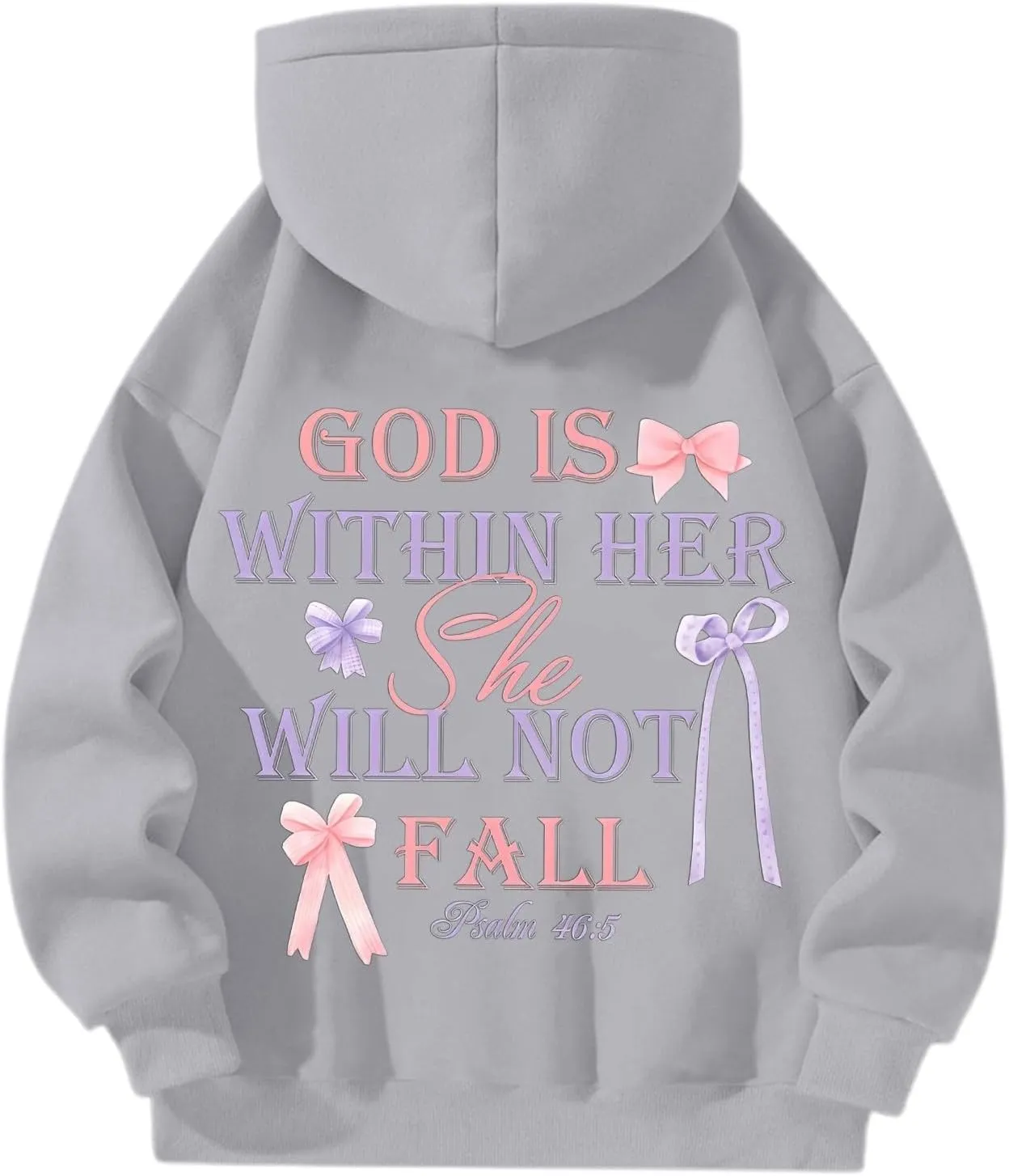 God Is Within Her She Will Not Fall Christian Hoodie For Women Bible Verse Half Zip Sweatshirt Preppy Teens Tops Unisex