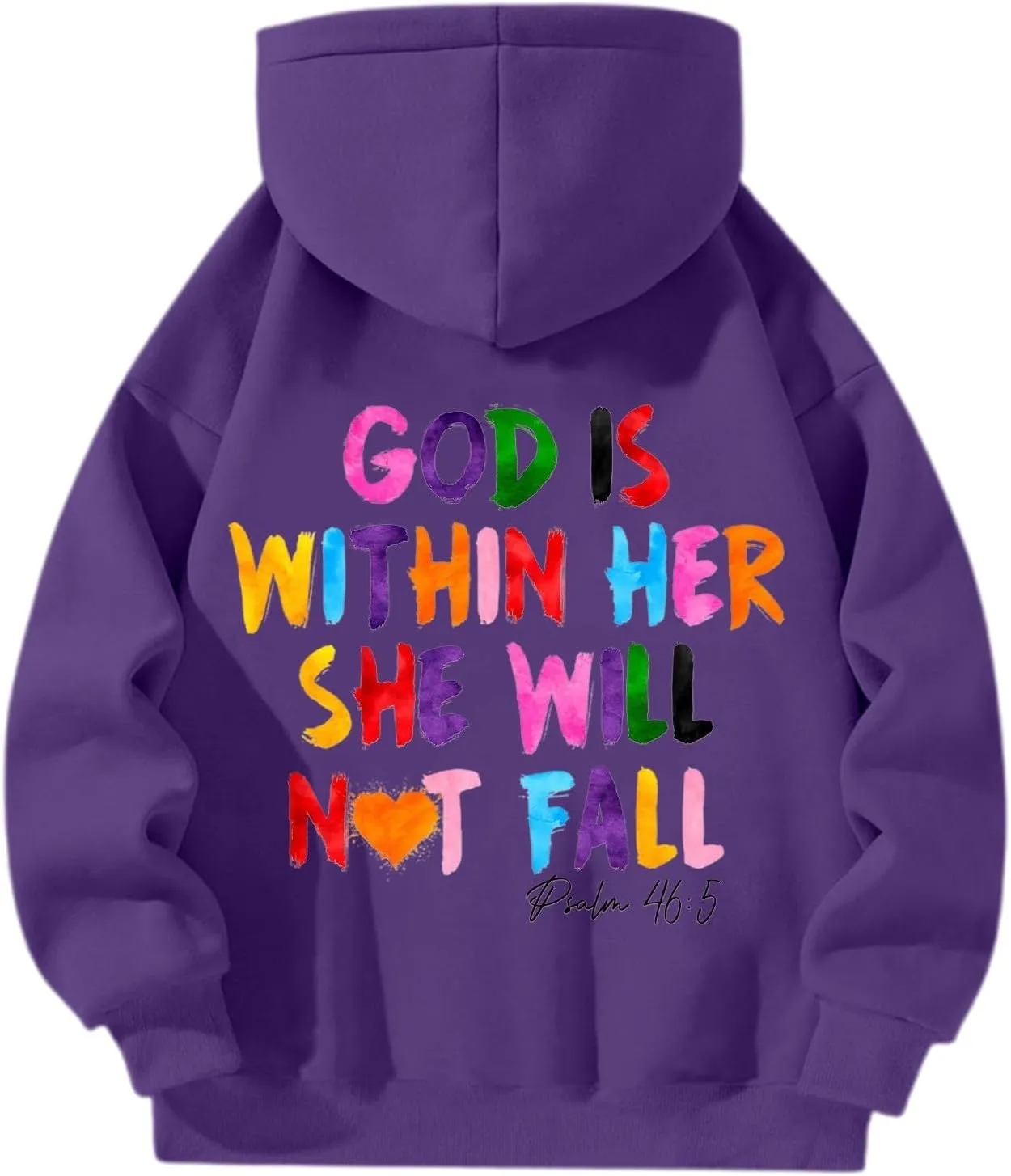 God Is Within Her She Will Not Fall Christian Hoodie For Women Bible Verse Half Zip Sweatshirt Preppy Teens Tops Unisex