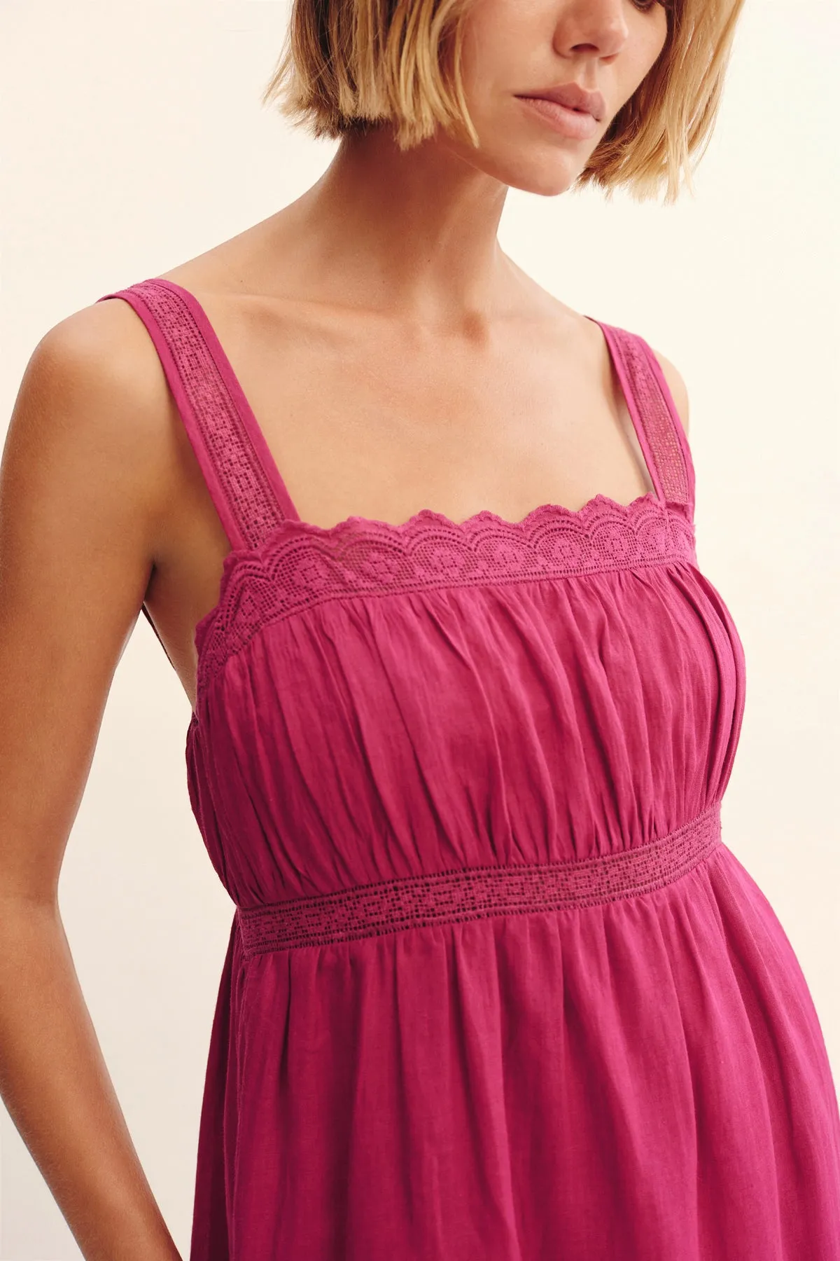GRACE SHIFT DRESS - DRAGON FRUIT