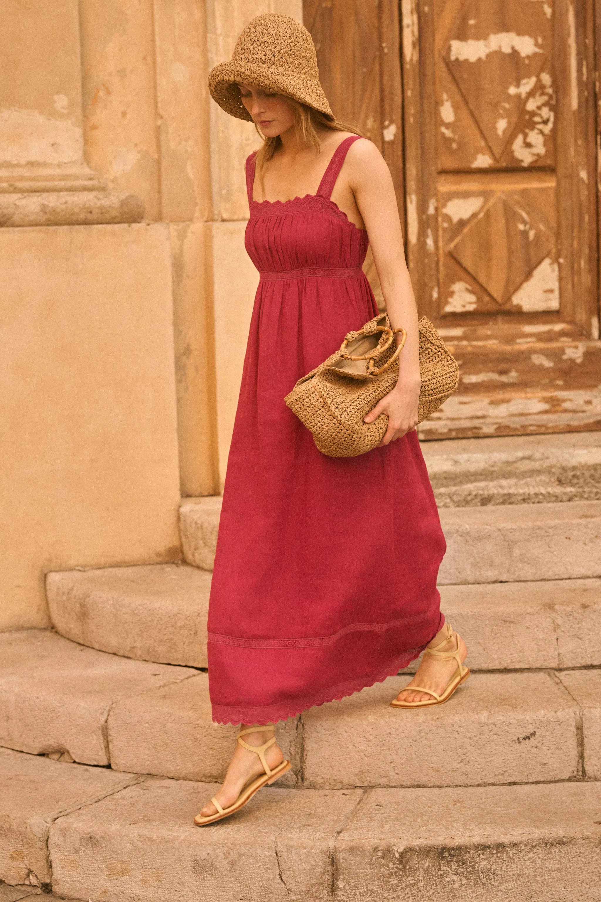 GRACE SHIFT DRESS - DRAGON FRUIT