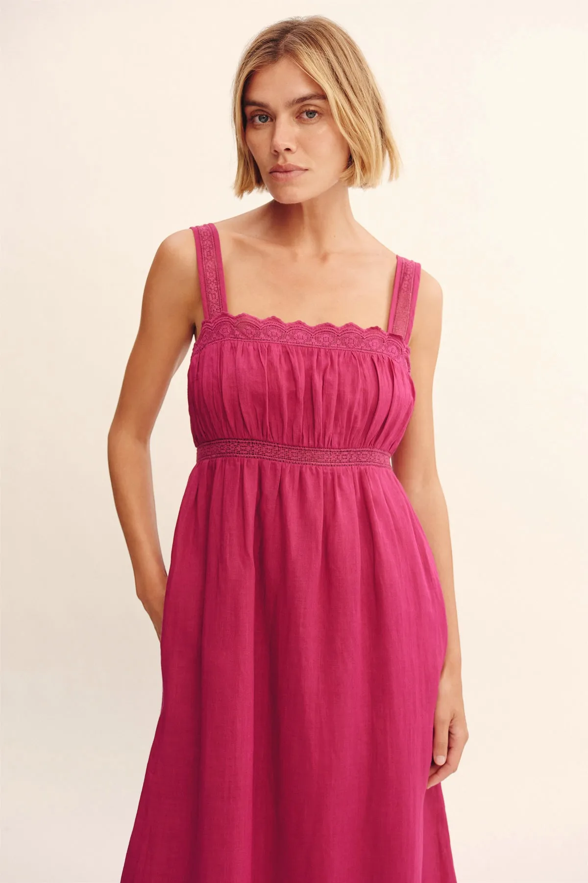 GRACE SHIFT DRESS - DRAGON FRUIT
