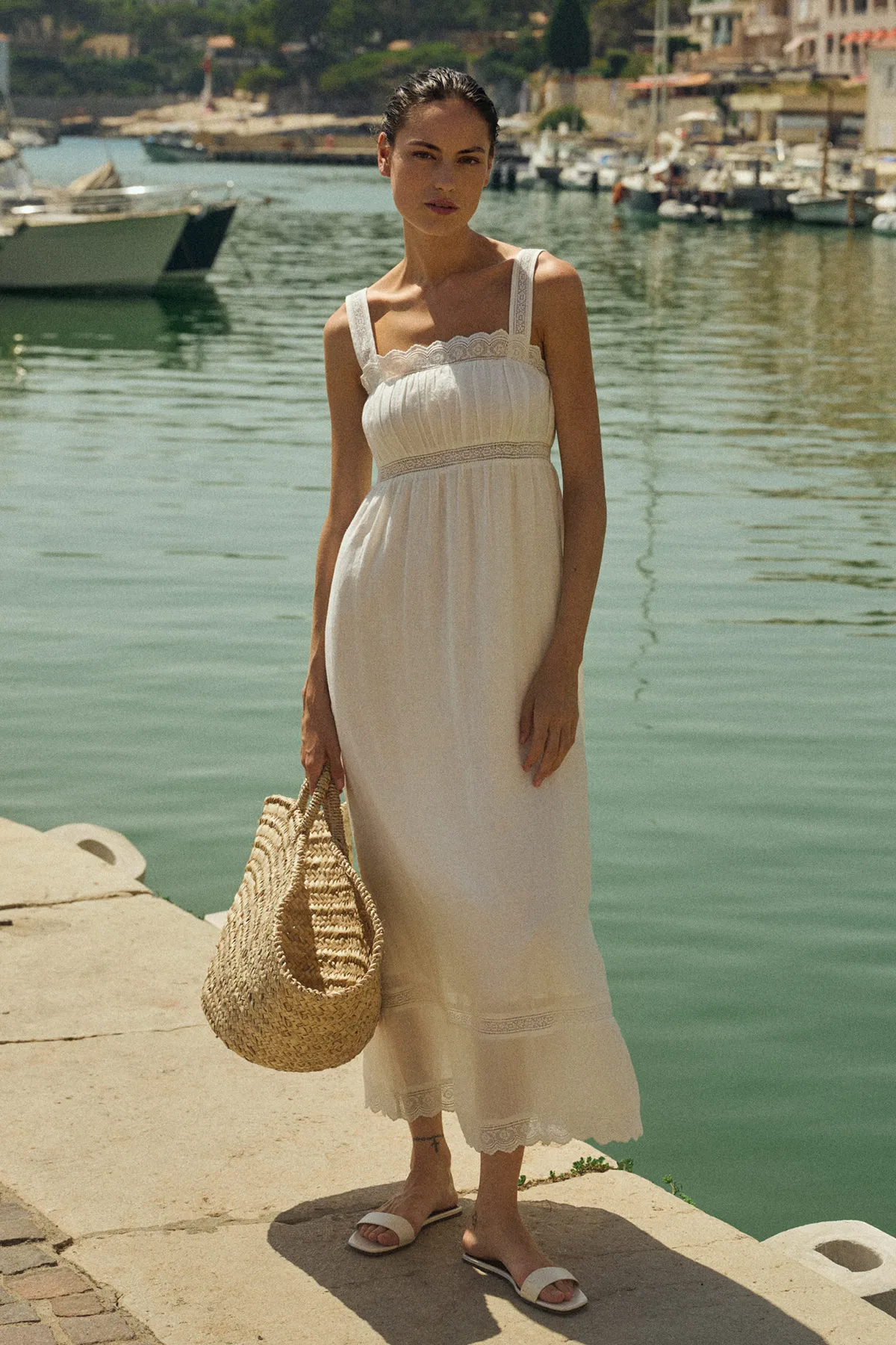 GRACE SHIFT DRESS - VINTAGE WHITE